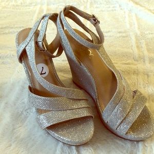 Silver platform shoes!